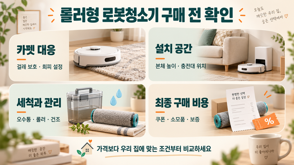 롤러형 로봇청소기 추천, 로보락 Qrevo Curv 2 Flow·에코백스 T80 AI·모바 S70 가격과 선택 기준