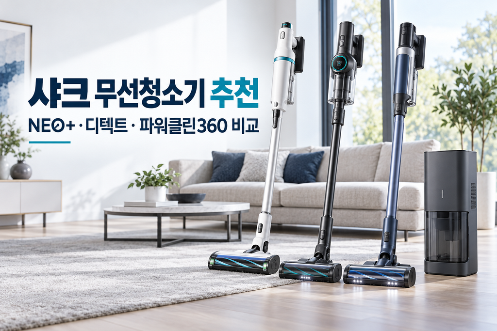 샤크 무선청소기 추천, NEO+·디텍트·파워클린360 가격과 자동 먼지비움 비교