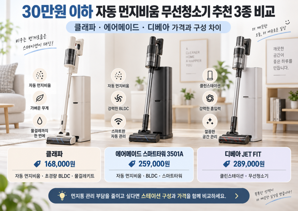 자동먼지비움 무선청소기 추천
