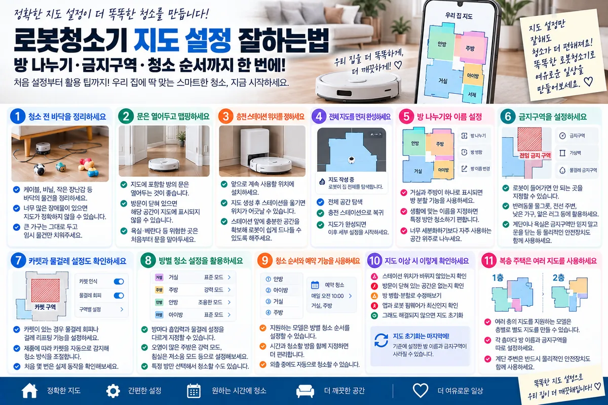 로봇청소기 지도 설정